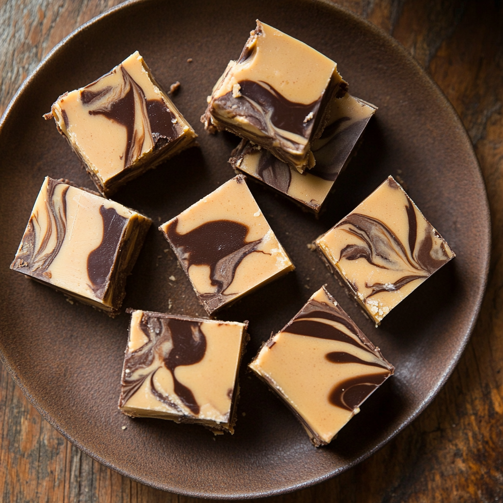Chocolate Peanut Butter Swirl Fudge