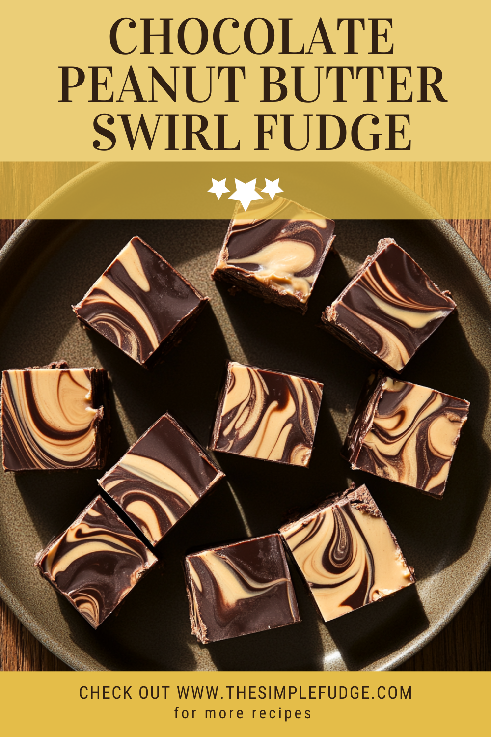 Chocolate Peanut Butter Swirl Fudge